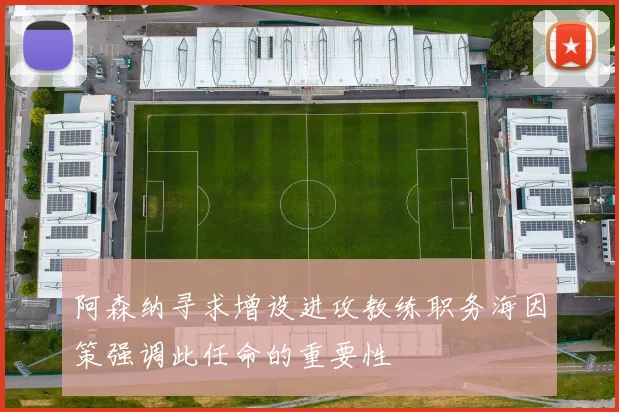 阿森纳寻求增设进攻教练职务海因策强调此任命的重要性